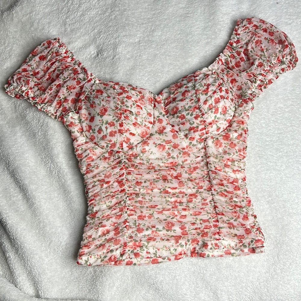 Floral bustier style top